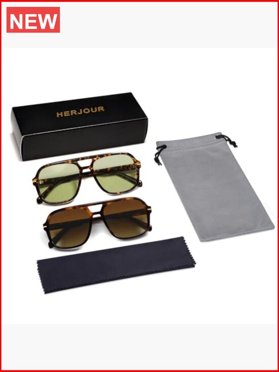 Vintage Oversized Aviator Sunglasses Women Men 70s Classic main image 4